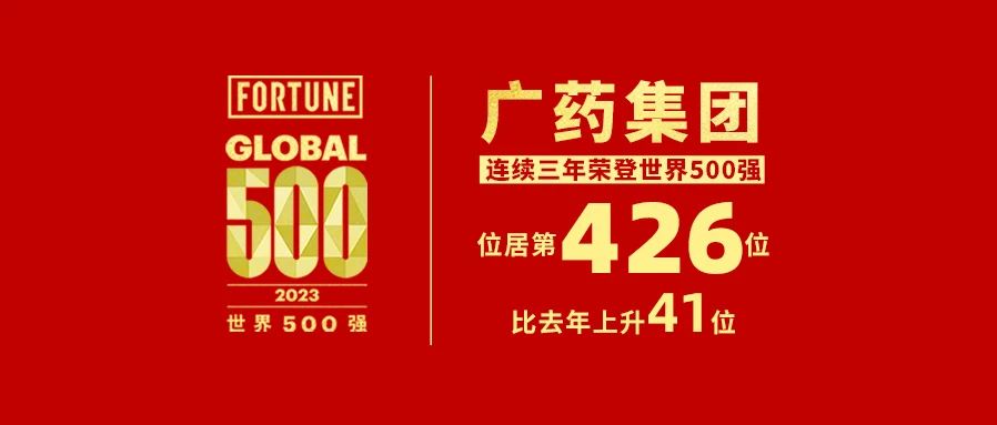 上升41位！白云山光華公司熱烈祝賀廣藥集團世界500強排名再創(chuàng)新高